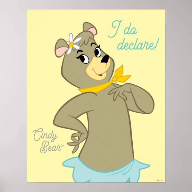 Affiche Pose Joueuse de Cindy Bear (Devant)