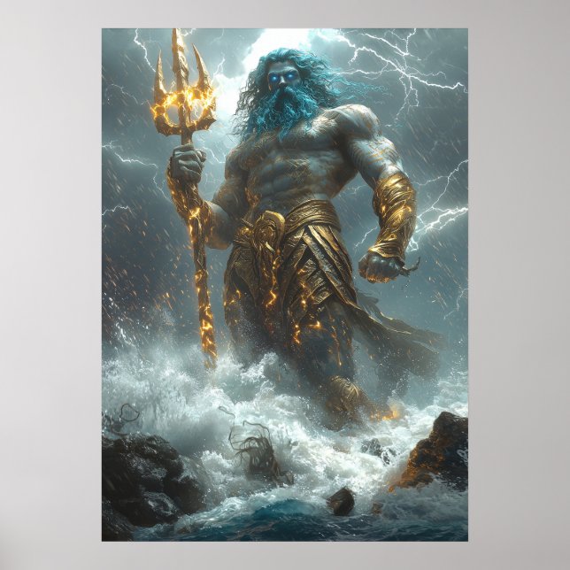Affiche Poséidon, Seigneur des Profondeurs - Tempête Divin (Devant)