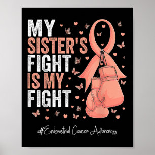 Affiche Poser Ruban Soeur Endomètre Cancer Sensibilisation