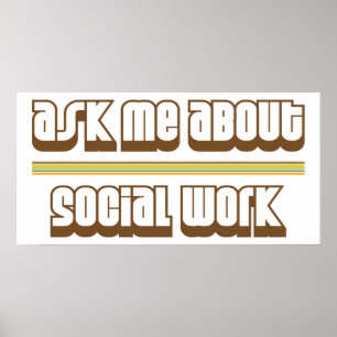 Affiche Posez-moi des questions sur le travail social