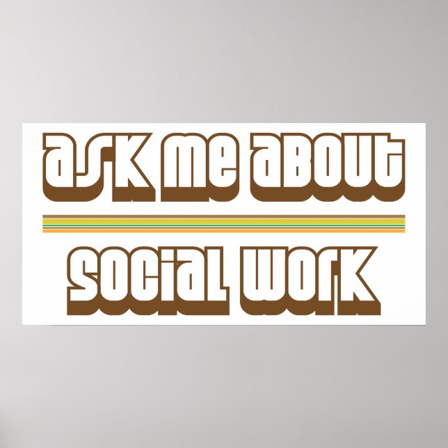 Affiche Posez-moi des questions sur le travail social (Devant)
