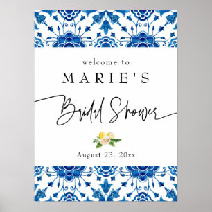 Affiche Positano Méditerranée Italie Carreaux Lemon Bienve