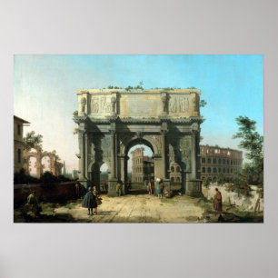 Affiche Position italienne de Canaletto de la voûte de