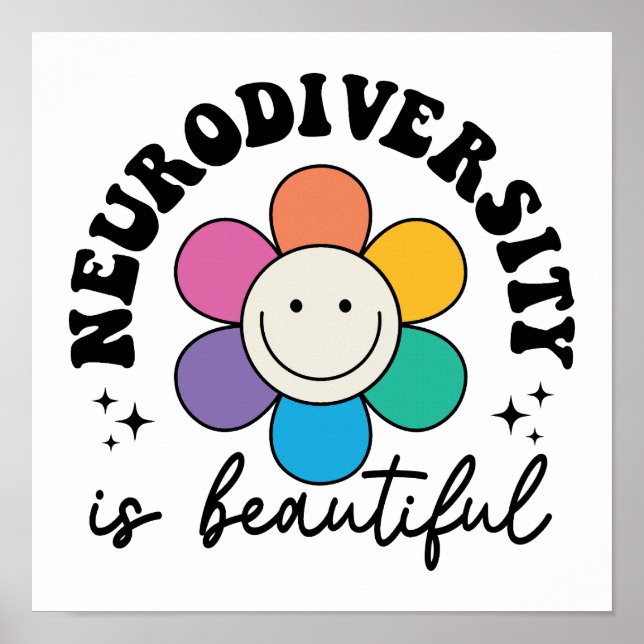 Affiche Positive Neurodiversity Acceptance Quote (Devant)