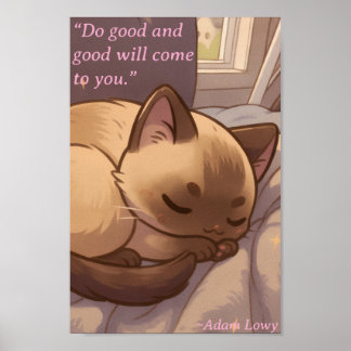 Affiche Positive & Peaceful Kitty