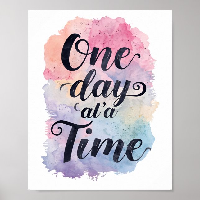 Affiche Positive Sobriety and Recovery Saying (Devant)