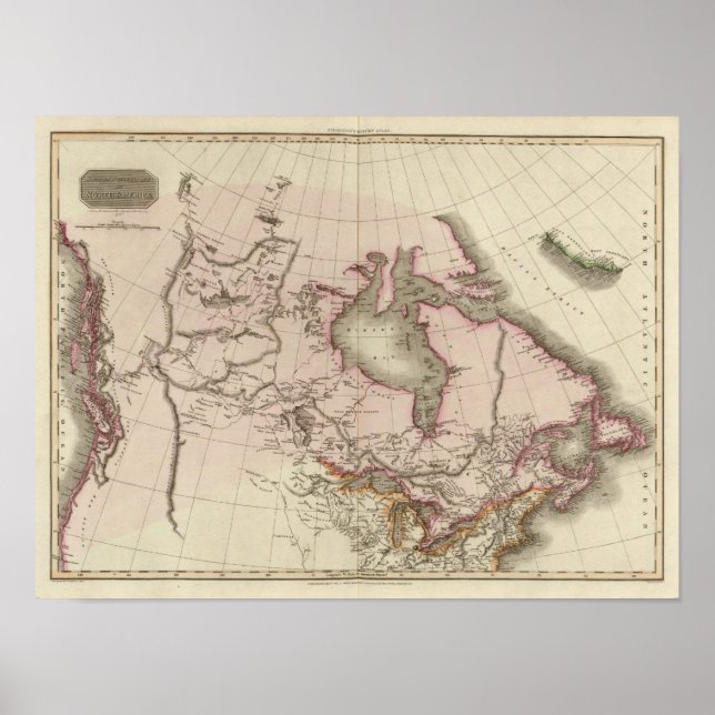 Affiche possessions britanniques en Amérique du Nord (Devant)