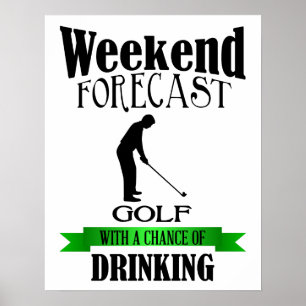 Affiche Possibilité de golf de prévision de week-end de
