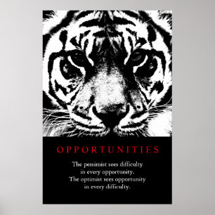 Affiche Possibilités de motivation Citation Tiger