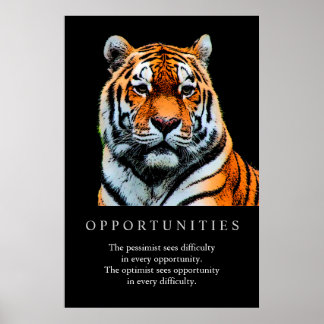 Affiche Possibilités de motivation tendance Tiger