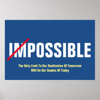 Affiche Possibilités Une pensée positive inspirante