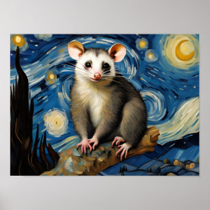 Affiche Possum dans la nuit étoilée