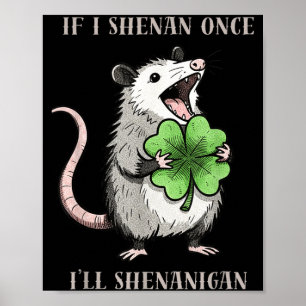 Affiche Possum si je fais des bêtises jour de la saint pat