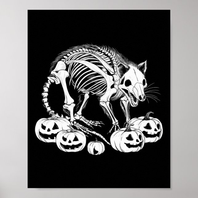 Affiche Possum Skeleton Anniversaire Halloween Hommes Femm (Devant)