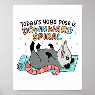 Affiche Possum submergé La pose de yoga d'aujourd'hui est