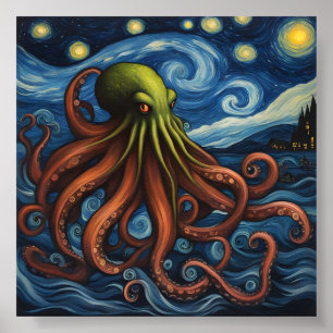 Affiche Post-impressionnisme de Cthulhu