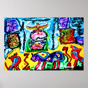 AFFICHE POSTE D'ART EN BUFFALO PURPLE DE 24" X 16"