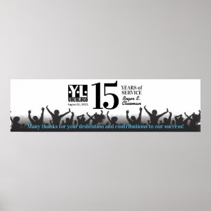 Affiche Poste de bannière de signature de l'anniversaire d