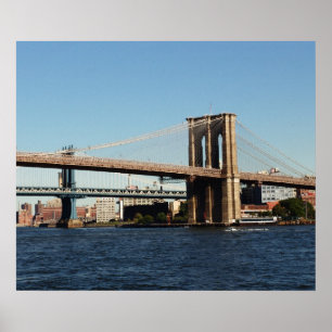 AFFICHE POSTE DE PONT BROOKLYN À NEW YORK