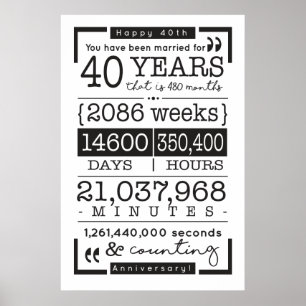 AFFICHE POSTE DU 40E ANNIVERSAIRE - 40 ANS AIMÉ