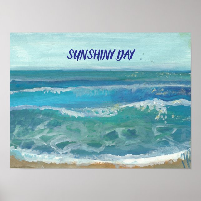 AFFICHE POSTE DU JOUR DU SOLEIL PAR L'ARTISTE PAULA REILLY (Devant)