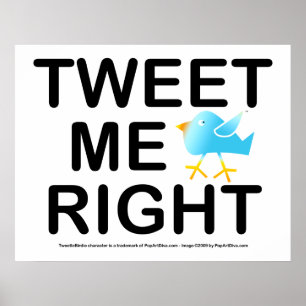 Affiche Poster, Art - Tweetez-moi droit