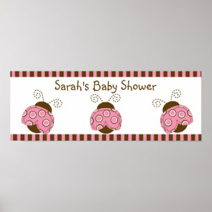 Affiche Poster/bannière de la marque Ladybug rose et Brown