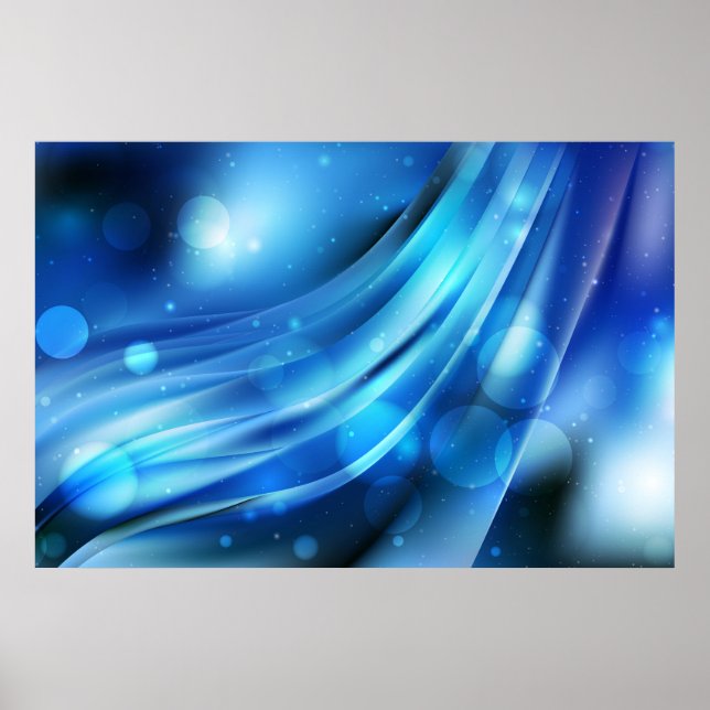 Affiche Poster-Bleu Abstrait (Devant)