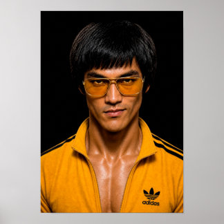 Affiche Póster cuadro Retrato Bruce Lee