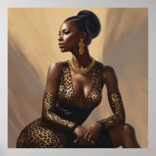 Affiche *Poster de la dame léopard