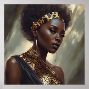 Affiche *Poster de la dame léopard