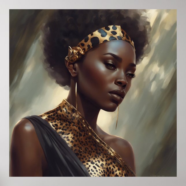 Affiche *Poster de la dame léopard (Devant)