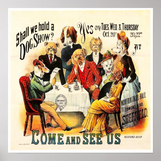 Affiche "Poster du Chien Vintage" (Devant)