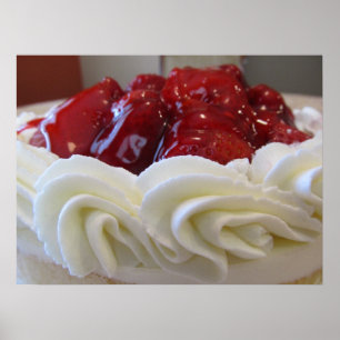 Affiche Poster—Gâteau aux fraises