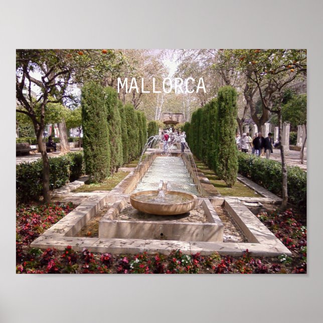 Affiche póster hort del rei en la isla de Mallorca (Devant)