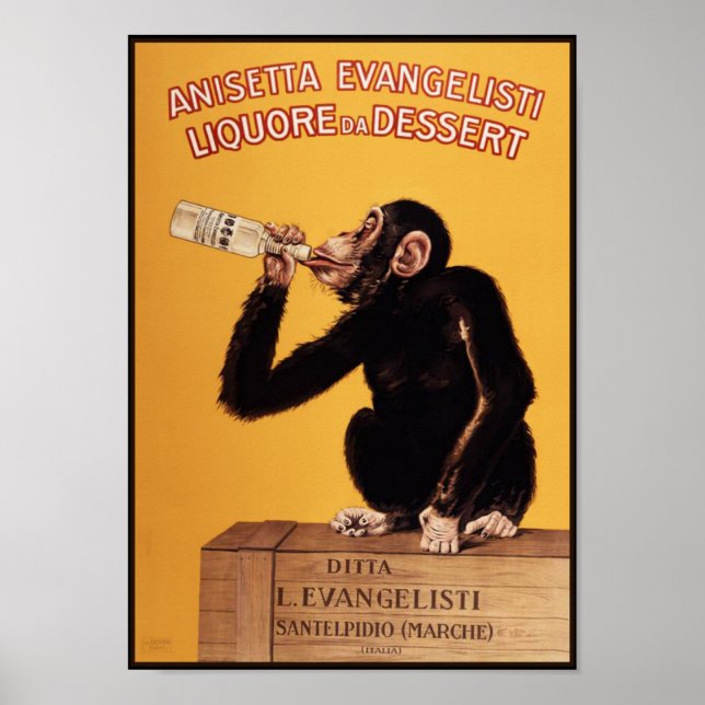 Affiche Poster/Impression : Anissetta Liquor Monkey (Devant)