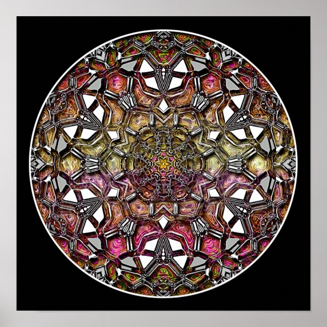 Affiche Poster/Impression : Cristal métallique Kaleidoscop (Devant)