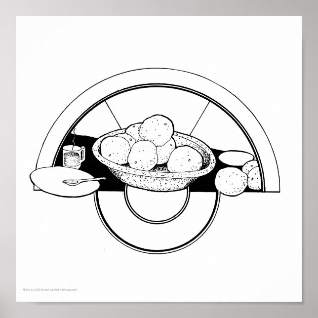 Affiche Poster/Impression : "Plats/Pamplemousse" (Devant)