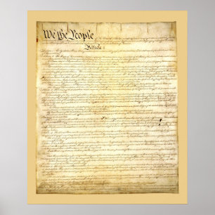 Affiche Poster/Imprimer de la Constitution des États-Unis