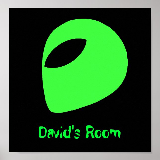 Affiche Poster/Imprimer en tête d'Alien vert (Devant)