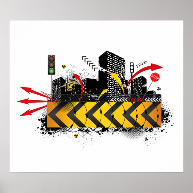 Affiche Poster/Imprimer : Grunge Urbain (Devant)