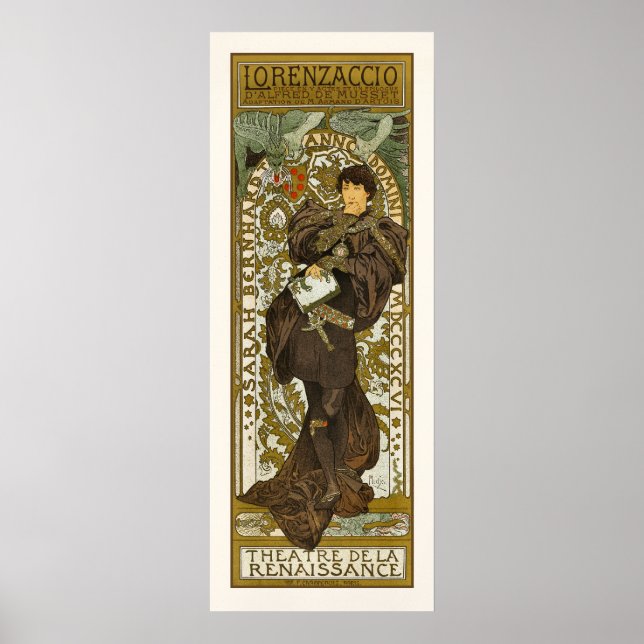 Affiche Poster/Imprimer : Mucha - Lorenzaccio - Art Nouvea (Devant)
