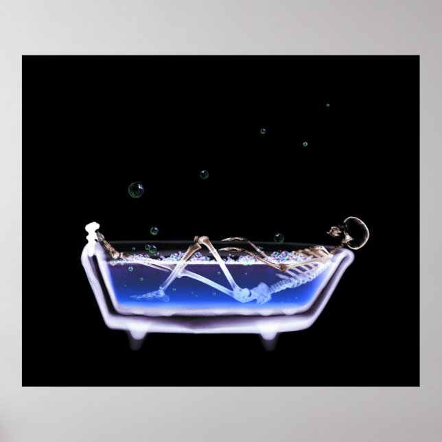 Affiche Poster/Imprimer X-Ray Skeleton Bath Original (Devant)