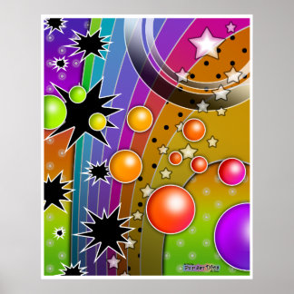 Affiche Poster, Imprimés - GRAND BANG NOIR TROUS POP ART