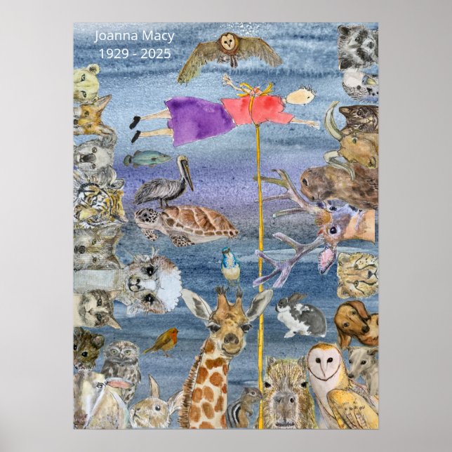 Affiche Poster: Joanna flying amongst the animals (Devant)