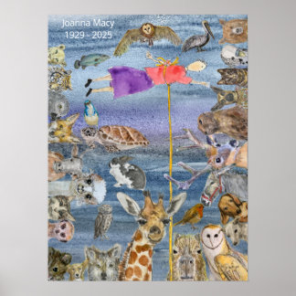 Affiche Poster: Joanna flying amongst the animals