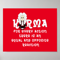 Poster. Karma & Newton's 3rd Law (Dark Background)