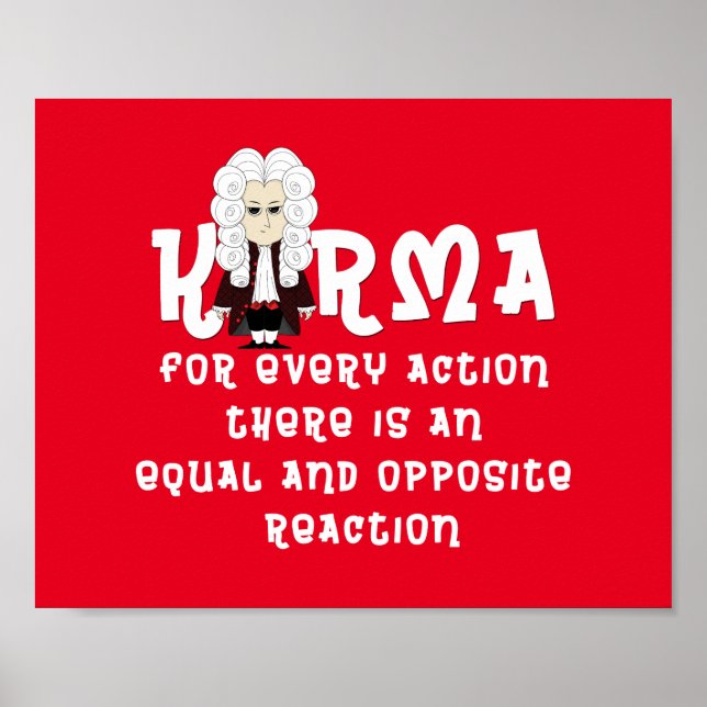 Affiche Poster. Karma & Newton's 3rd Law (Dark Background) (Devant)