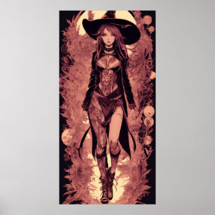 Affiche Póster Lienzo Art vintage numérique magie noire