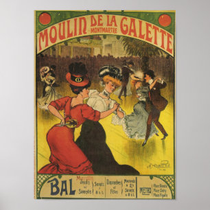 Affiche Poster, moulin de la galette 1906
